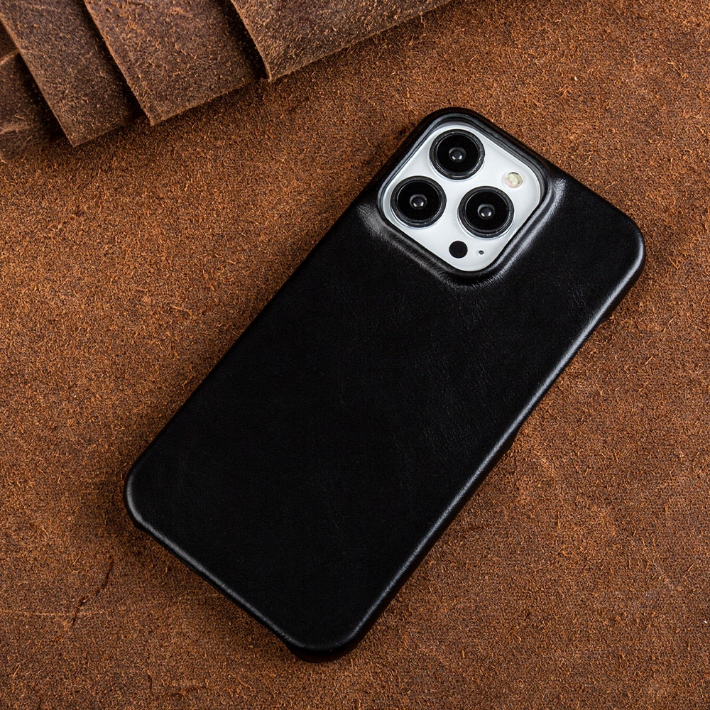 Glevato | Oil Wax Genuine Leather Apple iPhone Case