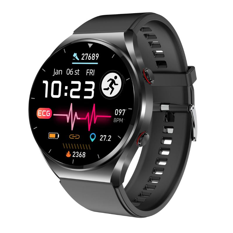 Glevato | One-Click Blood Sugar Blood Pressure EKG/ECG HRV Heart Monitoring SuGa Pro Health Smartwatch