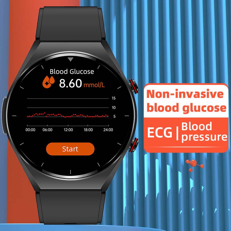 Glevato | One-Click Blood Sugar Blood Pressure EKG/ECG HRV Heart Monitoring SuGa Pro Health Smartwatch