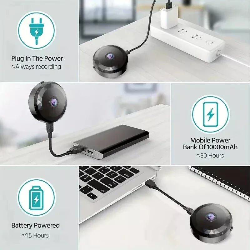 Glevato | OPTIGUARD – Magnetic Mini WiFi Camera 1080P HD with Night Vision & Motion Detection