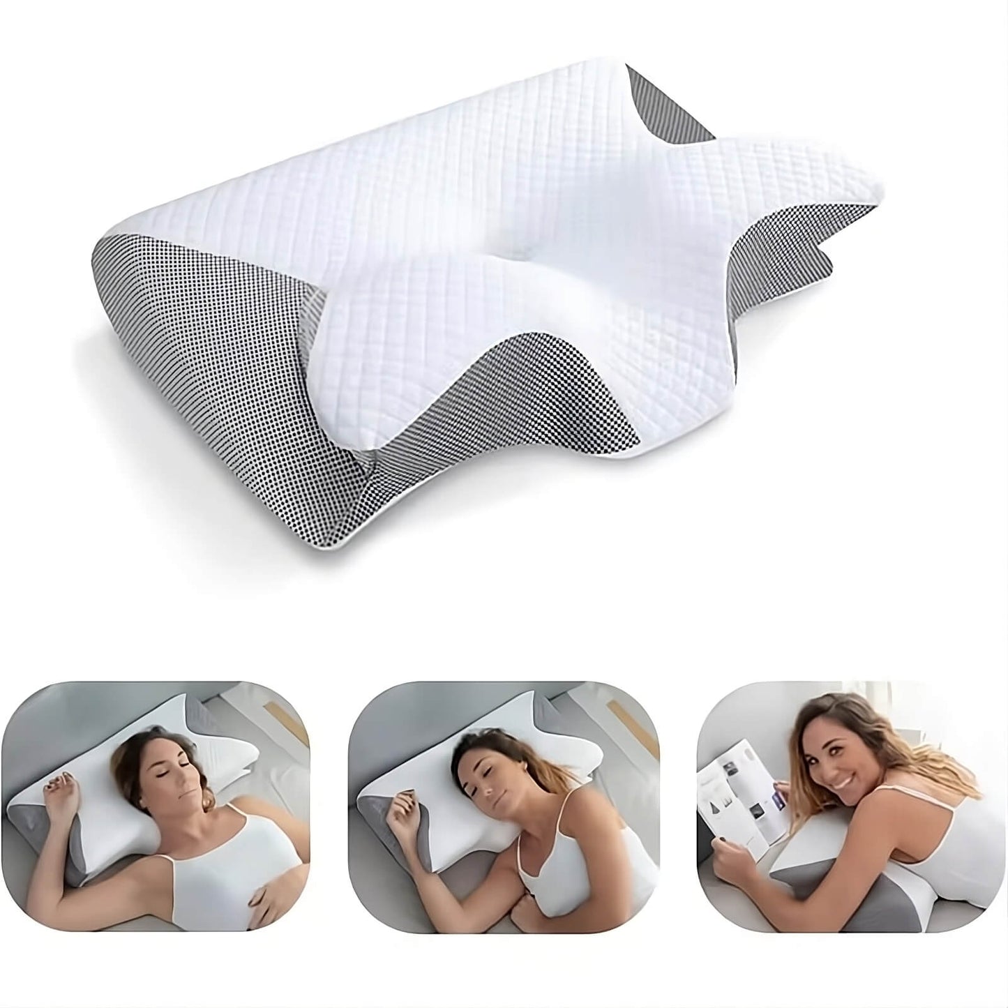 Glevato | Orthopedic Pillow | Ergonomic Support for Neck and Back | Memory Foam