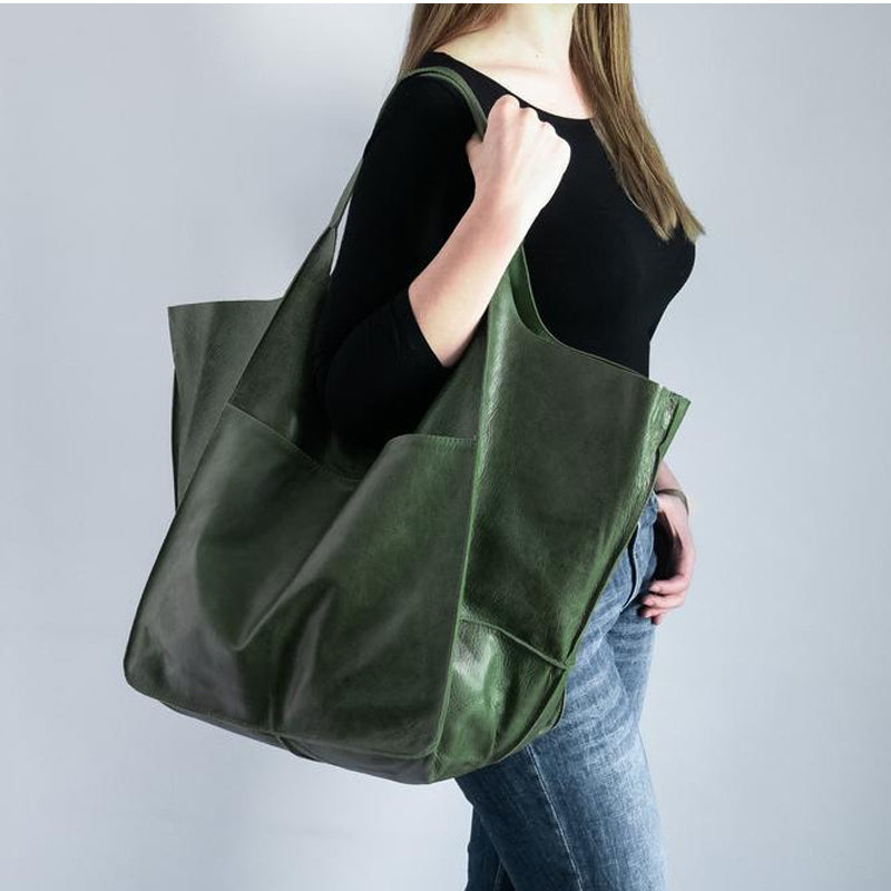 Glevato | Oversized Leather Weekend Bags