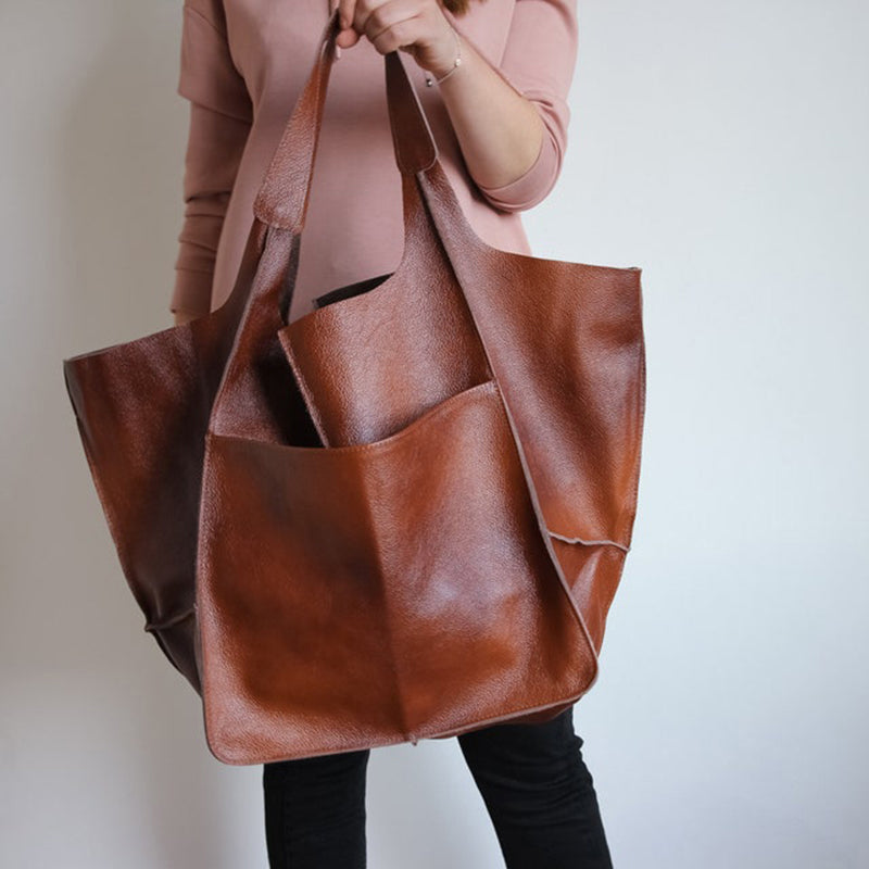 Glevato | Oversized Leather Weekend Bags