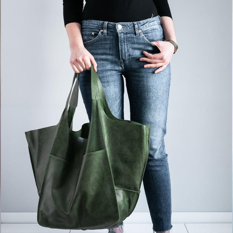 Glevato | Oversized Leather Weekend Bags