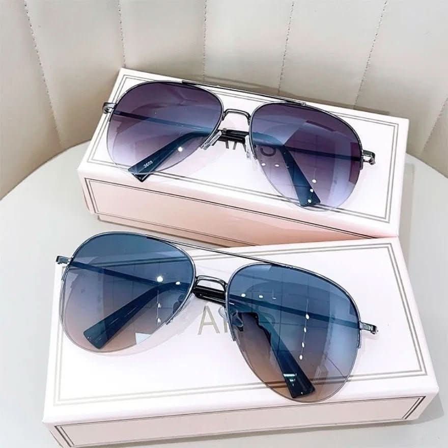 Glevato | Pilot sunglasses with color gradient and UV400 protection for men