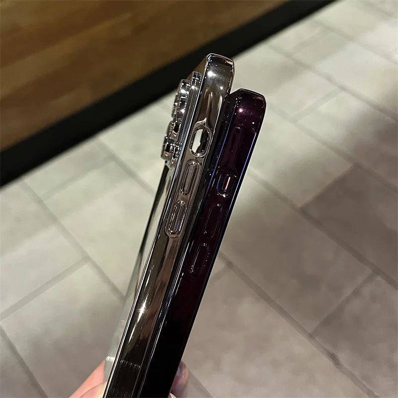 Glevato | Plating Clear Soft Magnetic Case for iPhone