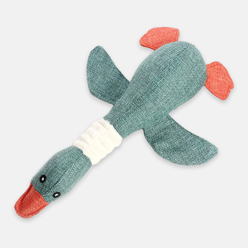 Glevato | Plush Duck Dog Toy with Tail & Beak