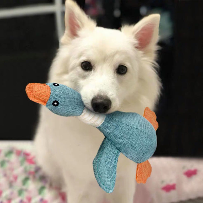 Glevato | Plush Duck Dog Toy with Tail & Beak