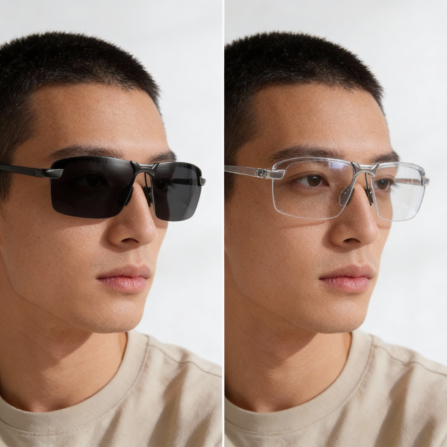 Glevato | Polarized Photochromic Sunglasses | UV400 Protection | Automatic Light Adjustment (Day & Night) | Intelligent Glare Reduction for Drivers & Outdoors