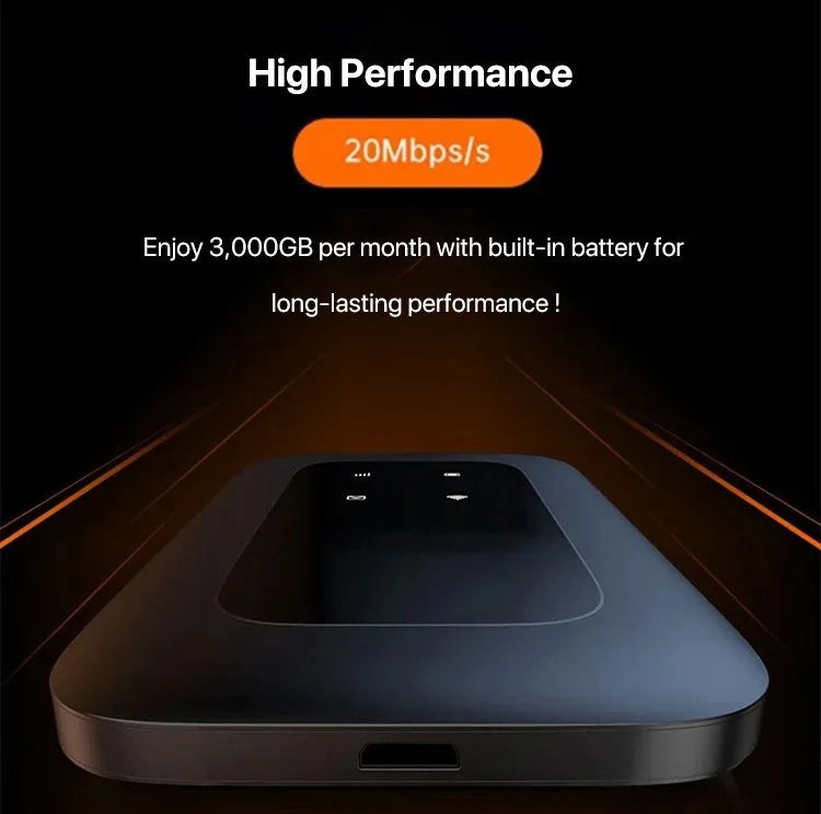 Glevato | Portable 5G WiFi Router – High-Speed Mobile Wireless Internet Hotspot