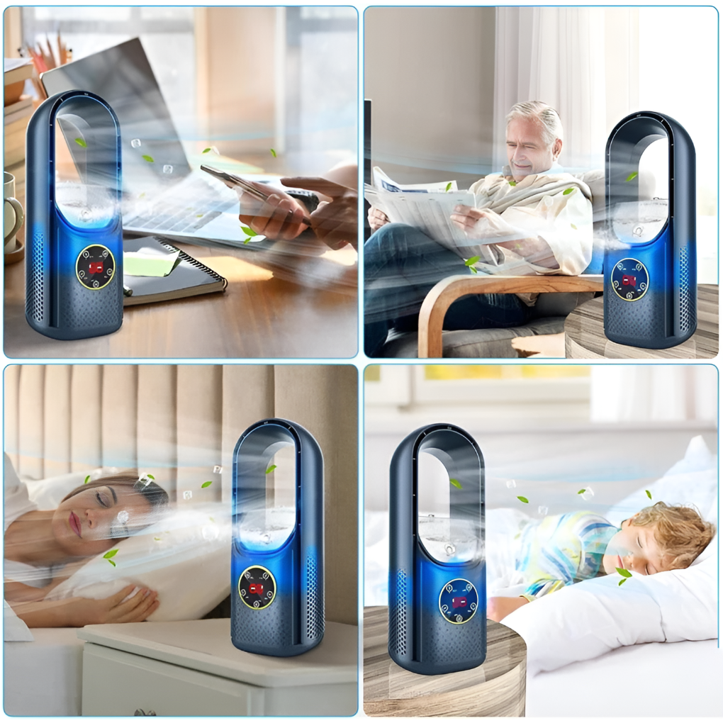 Glevato | Portable Bladeless Table Air Conditioner Quiet