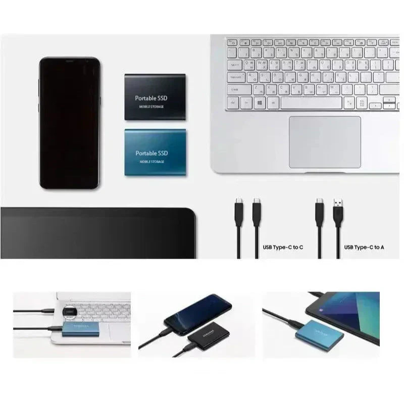 Glevato | Portable SSD 128GB Hard Drive External Storage Compact Fast Best Quality