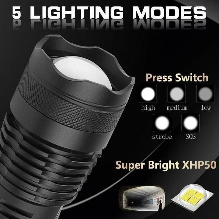 Glevato | Powerful 90000 Lumens LED Flashlights – The Best Flashlight for Any Adventure