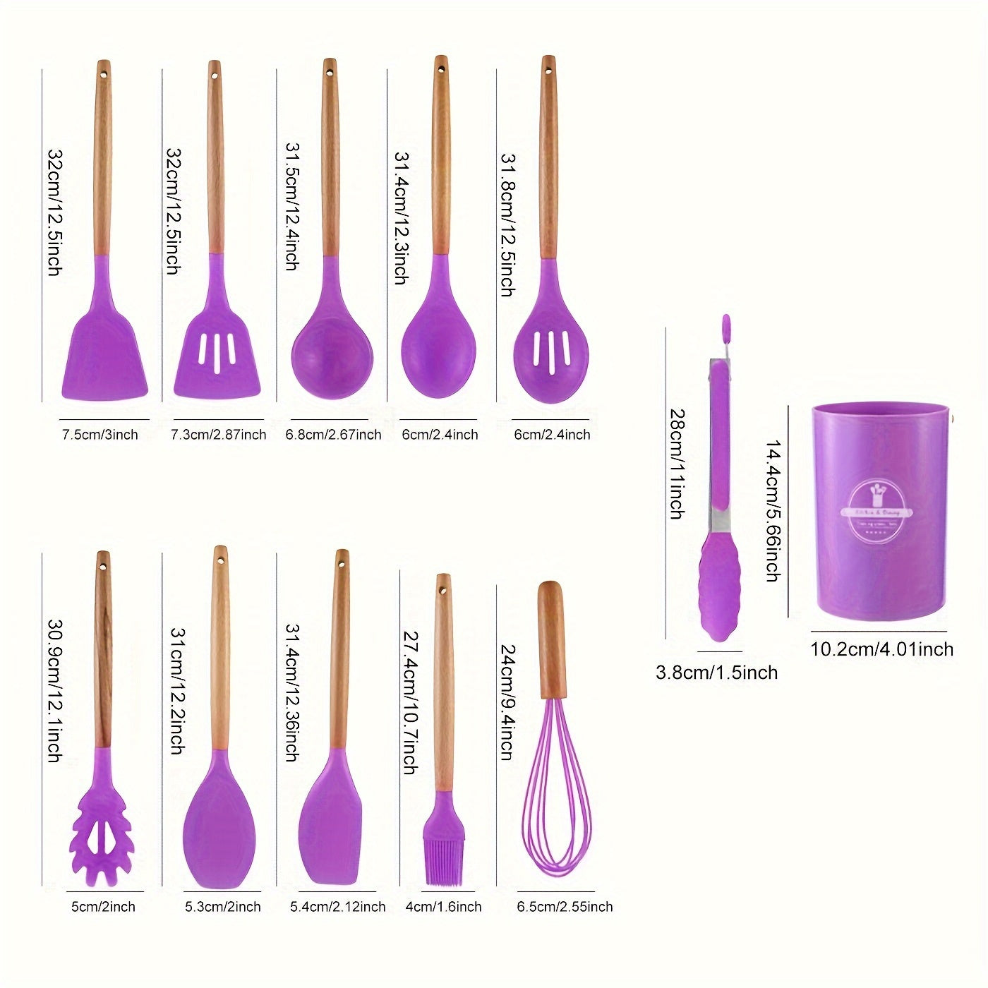 Glevato | Premium 12-Piece Kitchen Utensil Set