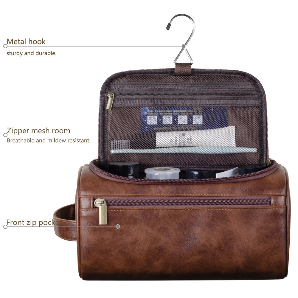 Glevato | Premium Leather Toiletry Bag for Travelers