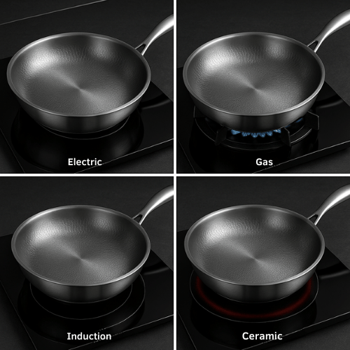 Glevato | PREMIUM PAN - High quality titanium pan without coating for all cooktops