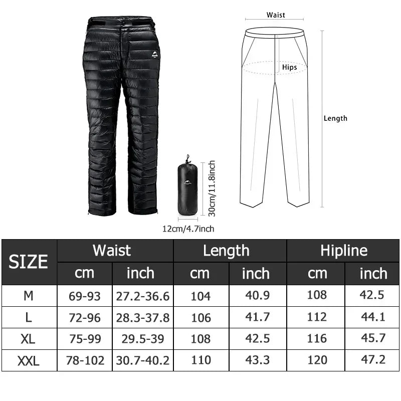Glevato | Premium Thermal Down Pants | Extreme Warmth & Waterproof | S-XL