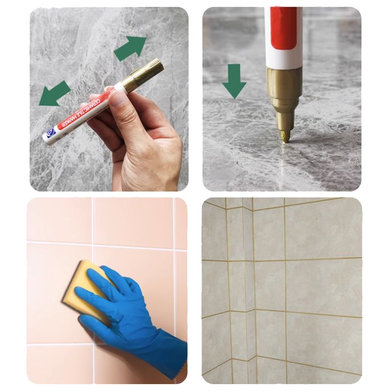 Glevato | Professional Grout Pen for Ceramic Tiles | Anti-Mold Formula | Waterproof & Lightfast | Water-Based Ink | Includes Sealing Effect