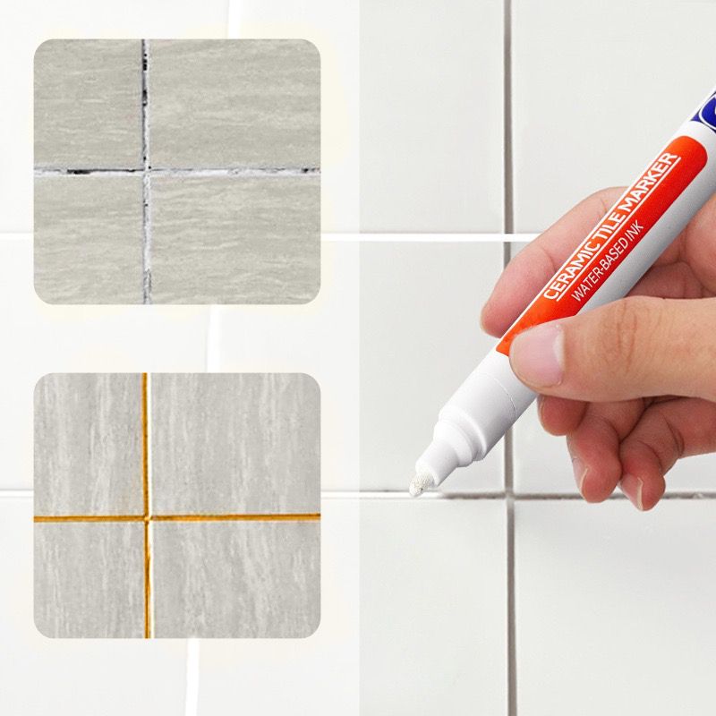 Glevato | Professional Grout Pen for Ceramic Tiles | Anti-Mold Formula | Waterproof & Lightfast | Water-Based Ink | Includes Sealing Effect