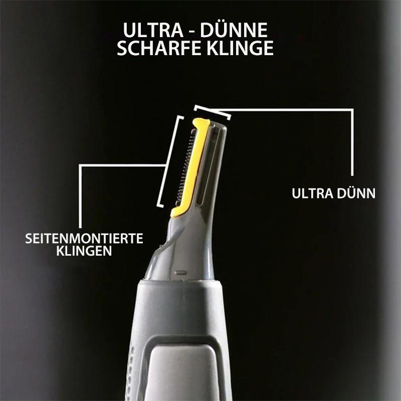 Glevato | Professional Ultra-Thin Precision Trimmer | Titanium Stainless Steel Blades | Integrated LED Light | Micro-Oscillation Technology | For Nose, Ears & Contours