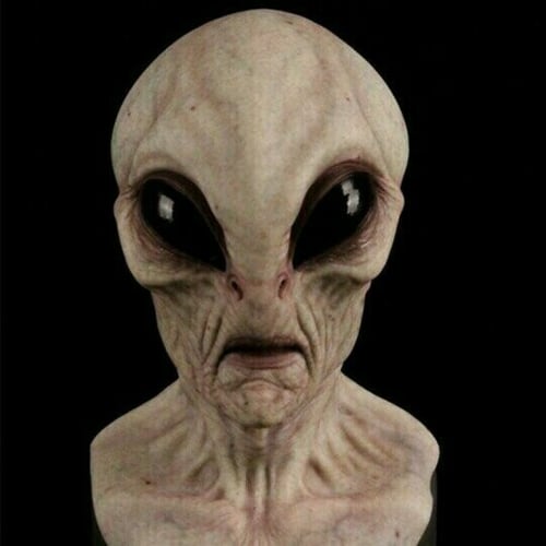 Glevato | Realistic Alien Mask – Latex and Silicone Halloween Mask for Cosplay and Parties