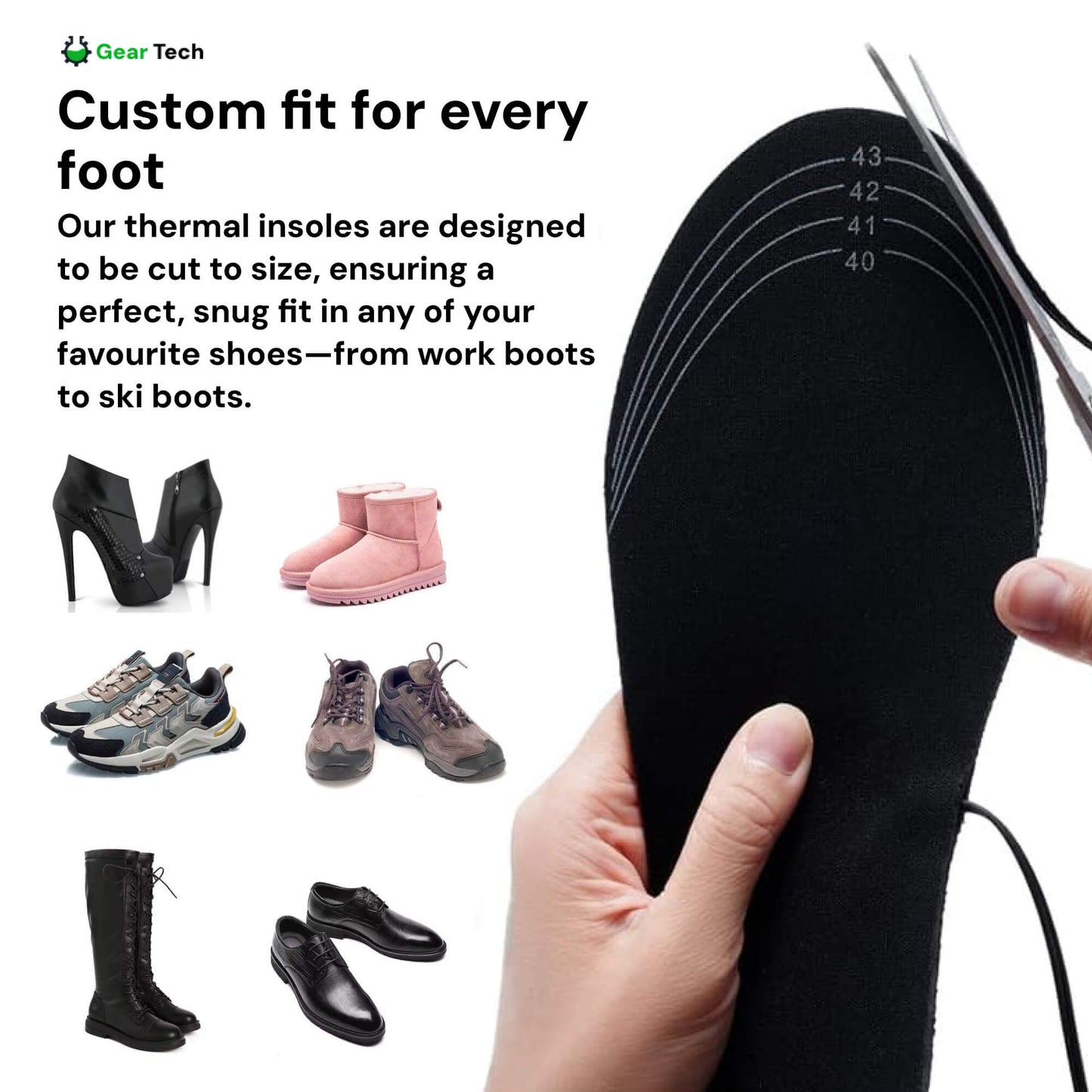 Glevato | Rechargeable Heated Insoles UK – Best Thermal Shoe Inserts for Boots, Work Boots & Everyday Winter Comfort