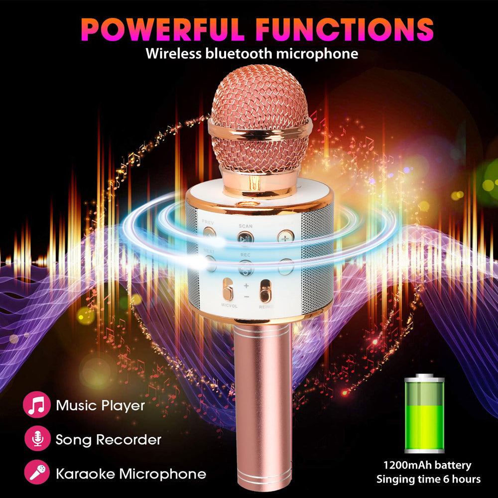 Glevato | Rechargeable Wireless Bluetooth Karaoke Microphone