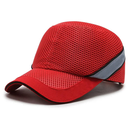 Glevato | Red Safety Bump Cap - Helmet with hard ABS inner core for head protection at home, work, and factory