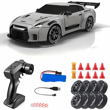 Glevato | Retro Drift Master – 4WD RC Car with LED Lights