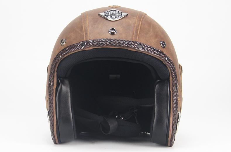 Glevato | Retro Vintage Motorcycle Helmet Open Face With Goggle Mask
