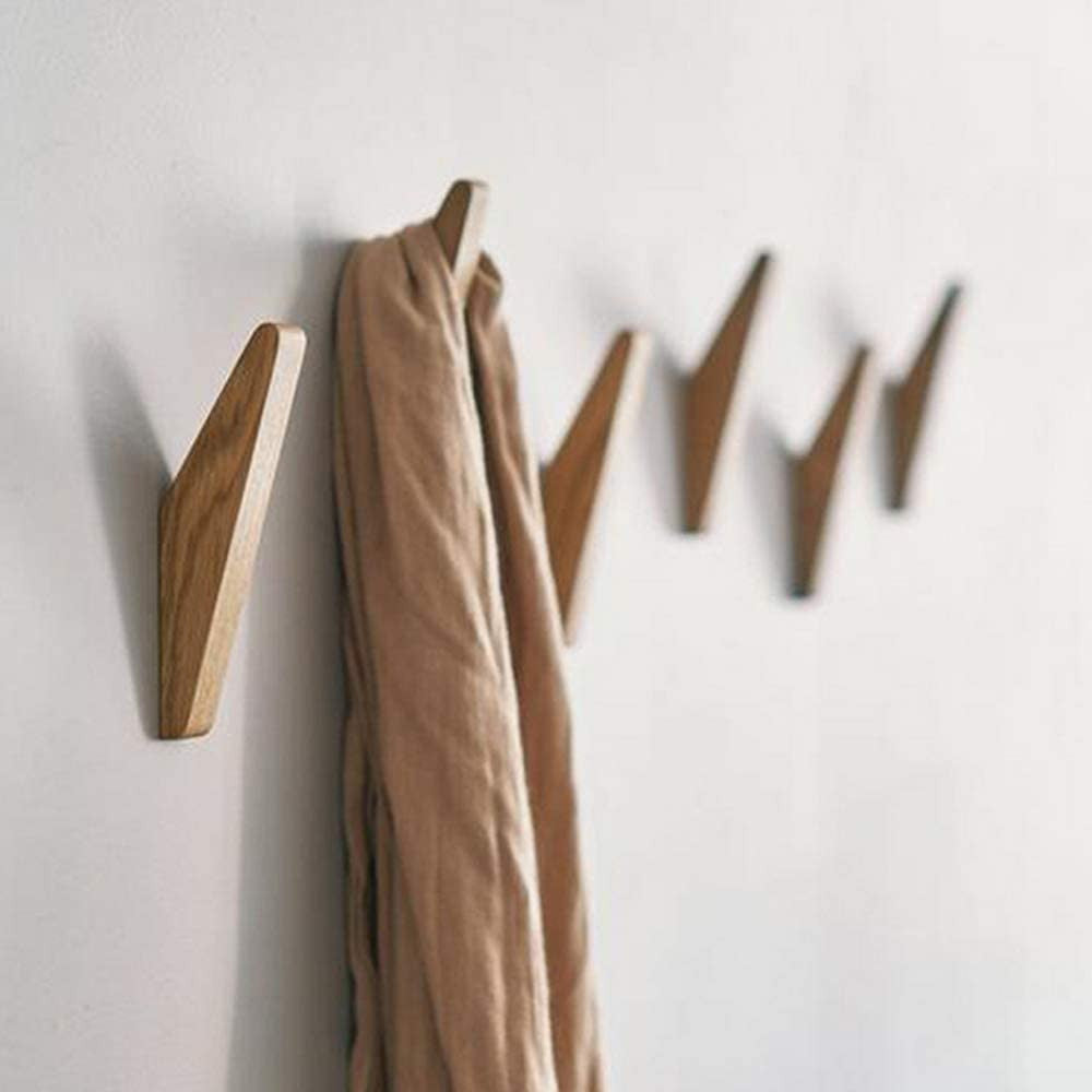 Glevato | Scandi Set of 6 Wooden Coat Hooks