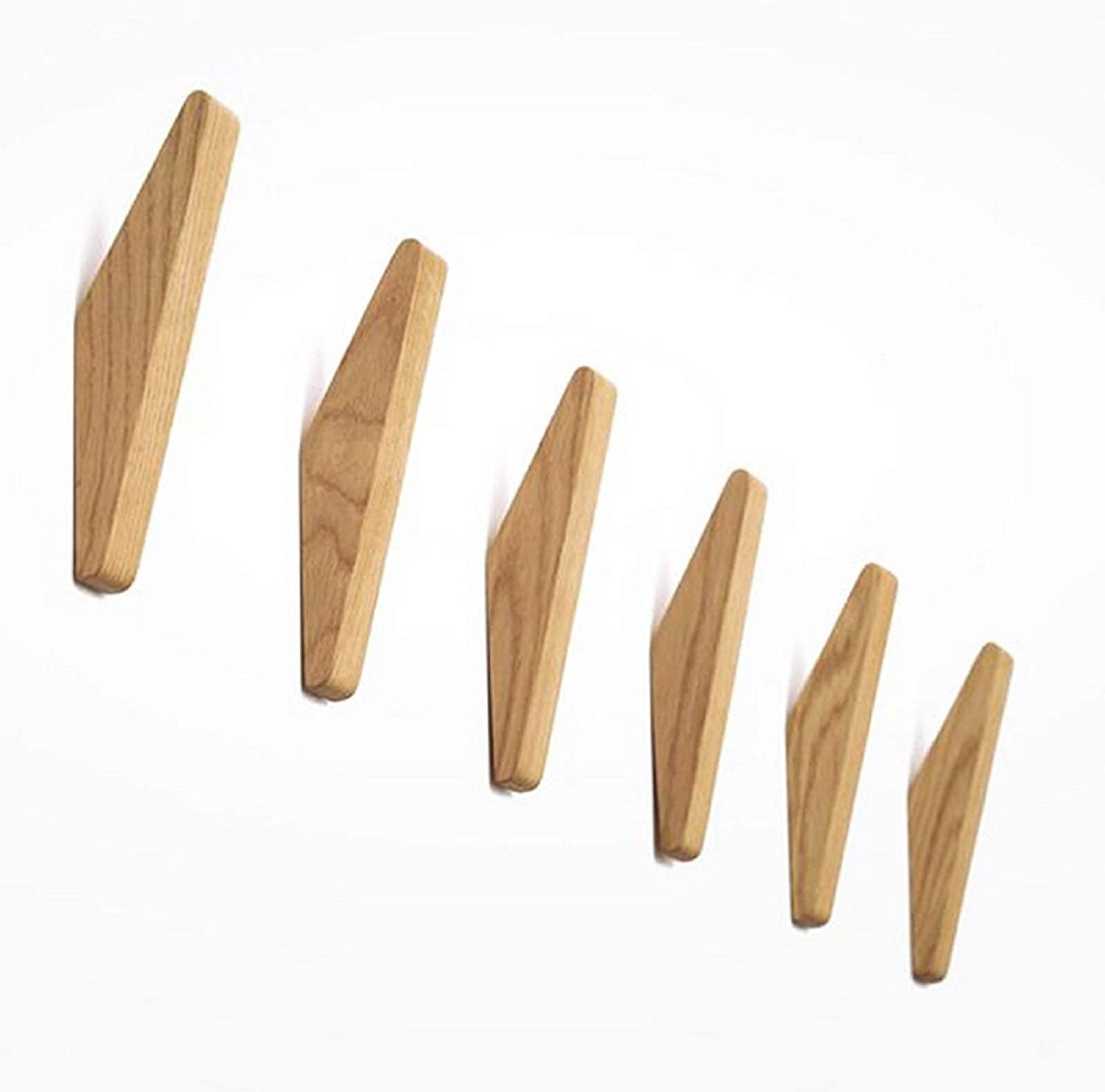 Glevato | Scandi Set of 6 Wooden Coat Hooks