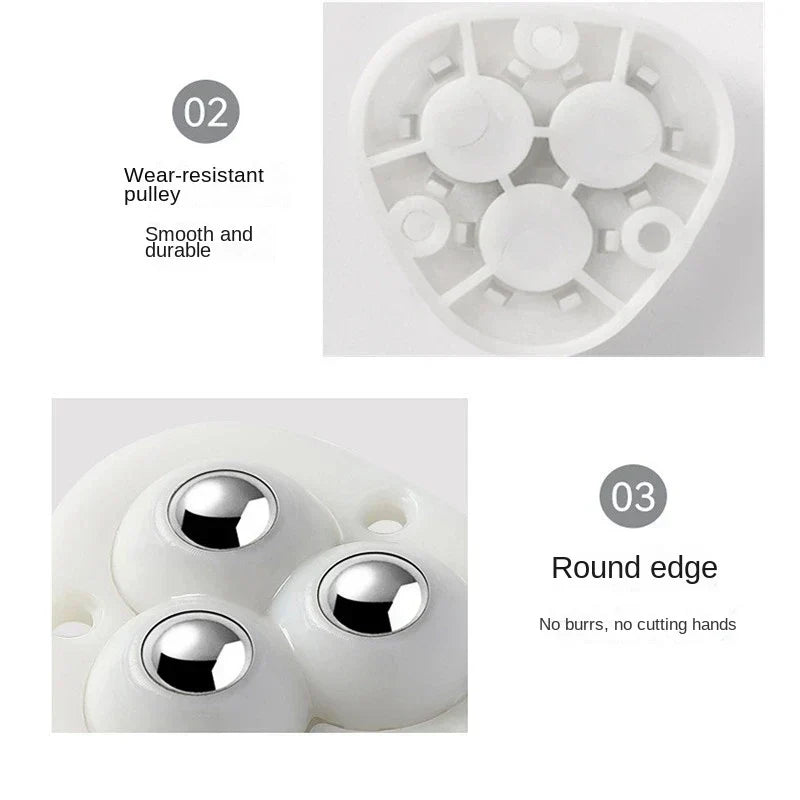 Glevato | Self-Adhesive Fully Swivel Furniture Wheels