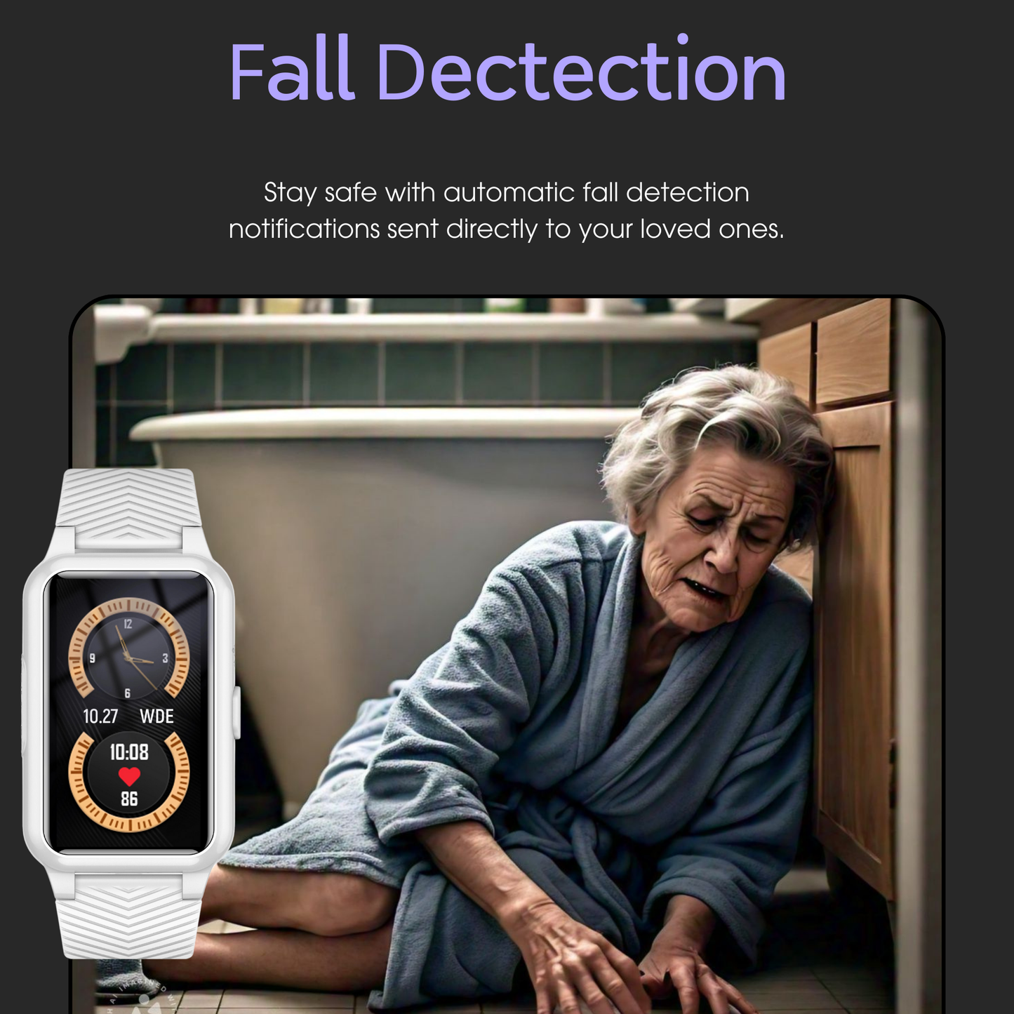 Glevato | Senior Safety Watch with Fall Detection and GPS – Smart Care Smartwatch