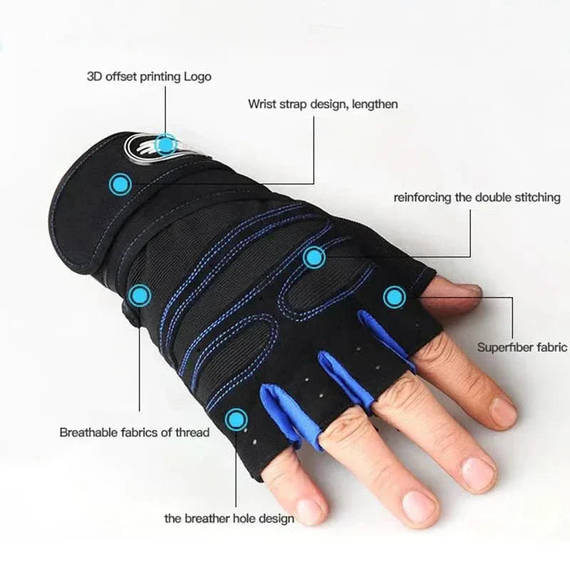 Glevato | Shock-resistant training gloves with wrist support | For weight training, fitness & cycling