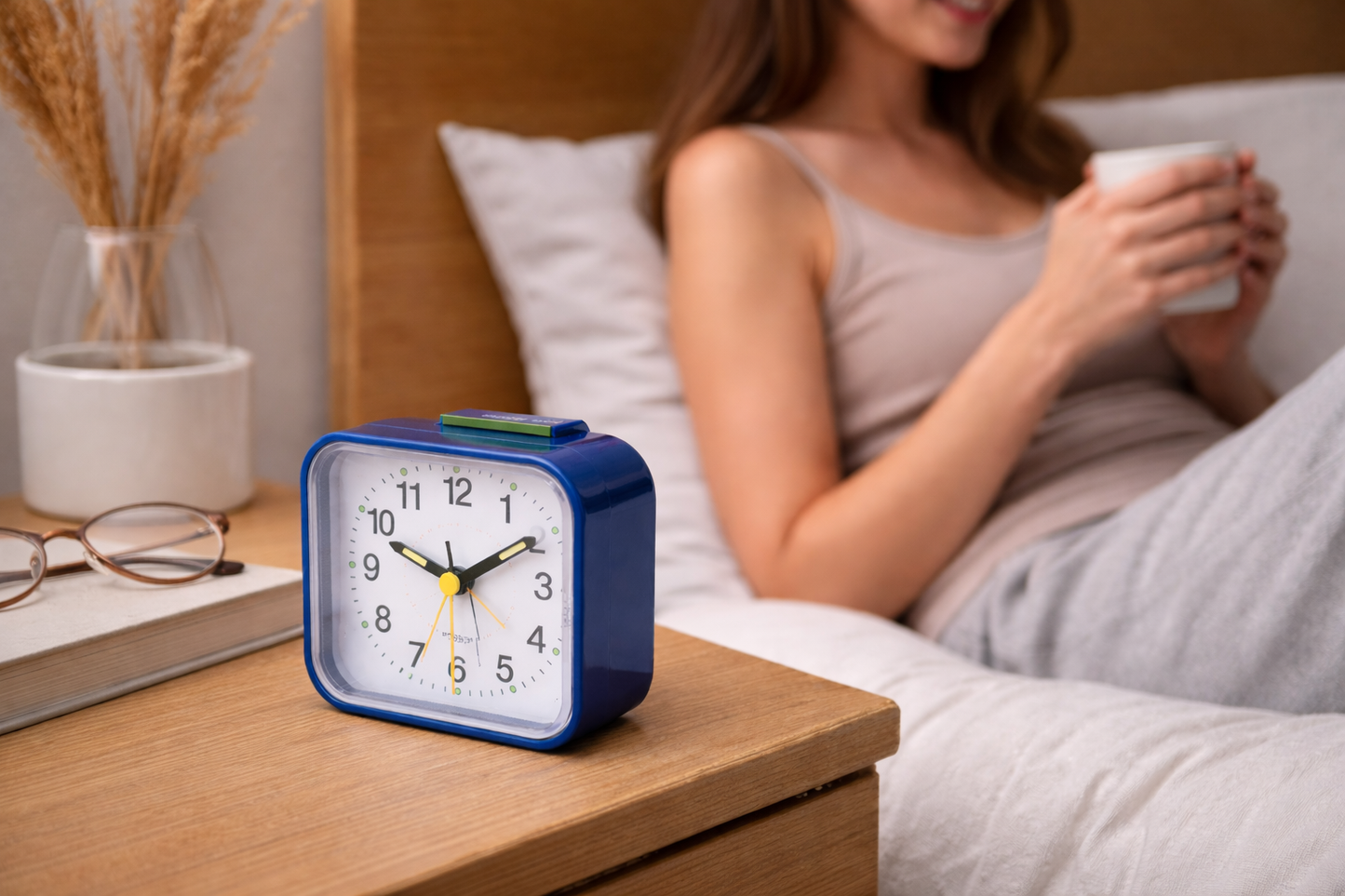 Glevato | Silent & Peaceful Alarm Clock – Non-Ticking, Gentle Wake-Up Light, Snooze Function