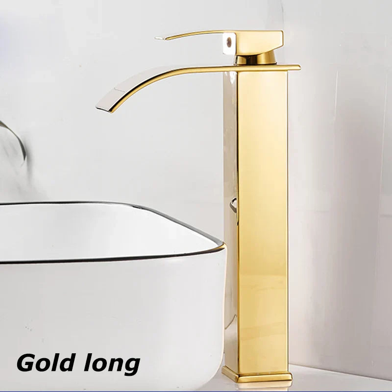 Glevato Sink Mixer Aqualis Noir | Stainless Steel | Hot & Cold Water | For Bathroom & Guest Toilet
