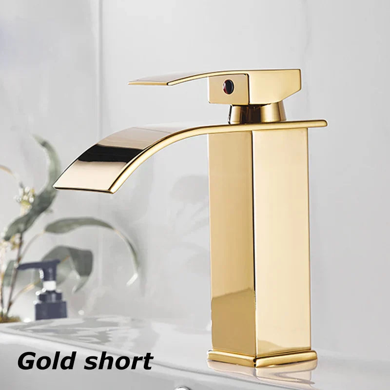 Glevato Sink Mixer Aqualis Noir | Stainless Steel | Hot & Cold Water | For Bathroom & Guest Toilet