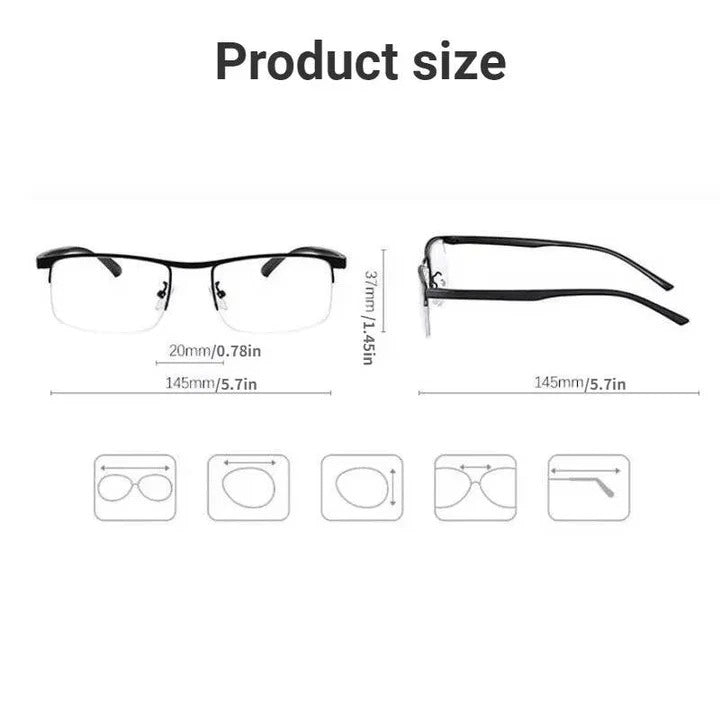 Glevato | Smart Progressive Reading Glasses with Blue Light & UV Protection