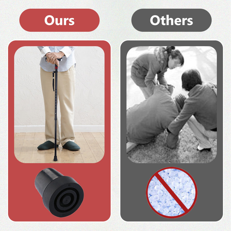 Glevato | Smart Walking Stick | LED Light Radio Emergency Alarm | Adjustable