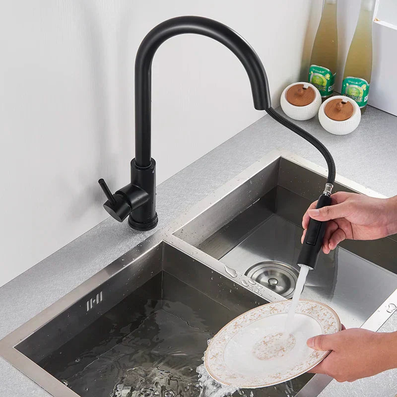 Glevato | SmartTouch | Kitchen Faucet with Touch Sensor and Pull-Down Spray Head – Brushed Nickel