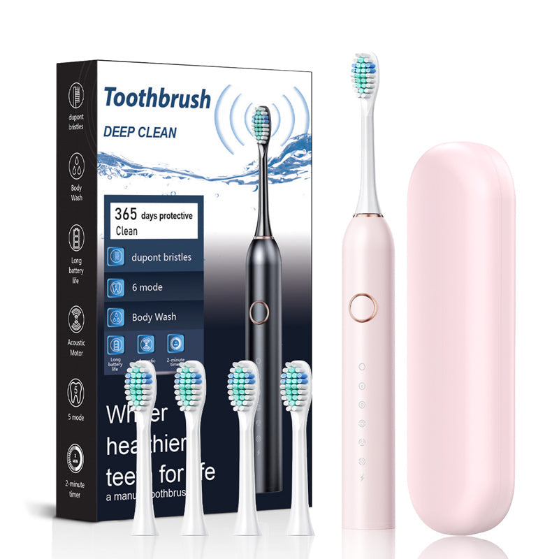 Glevato | Sonic Electric Toothbrush | 6 Modes & IPX7 Waterproof | White, Black, Pink