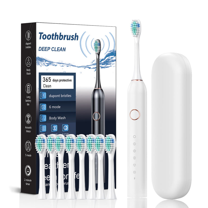 Glevato | Sonic Electric Toothbrush | 6 Modes & IPX7 Waterproof | White, Black, Pink