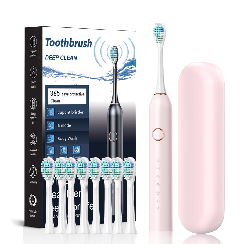 Glevato | Sonic Electric Toothbrush | 6 Modes & IPX7 Waterproof | White, Black, Pink