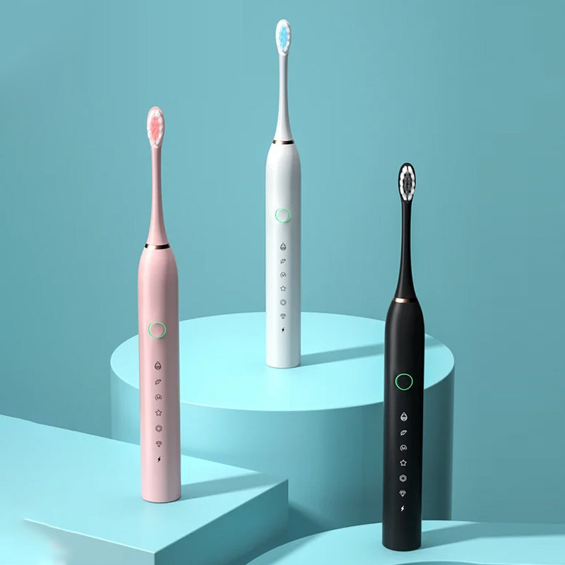 Glevato | Sonic Electric Toothbrush | 6 Modes & IPX7 Waterproof | White, Black, Pink