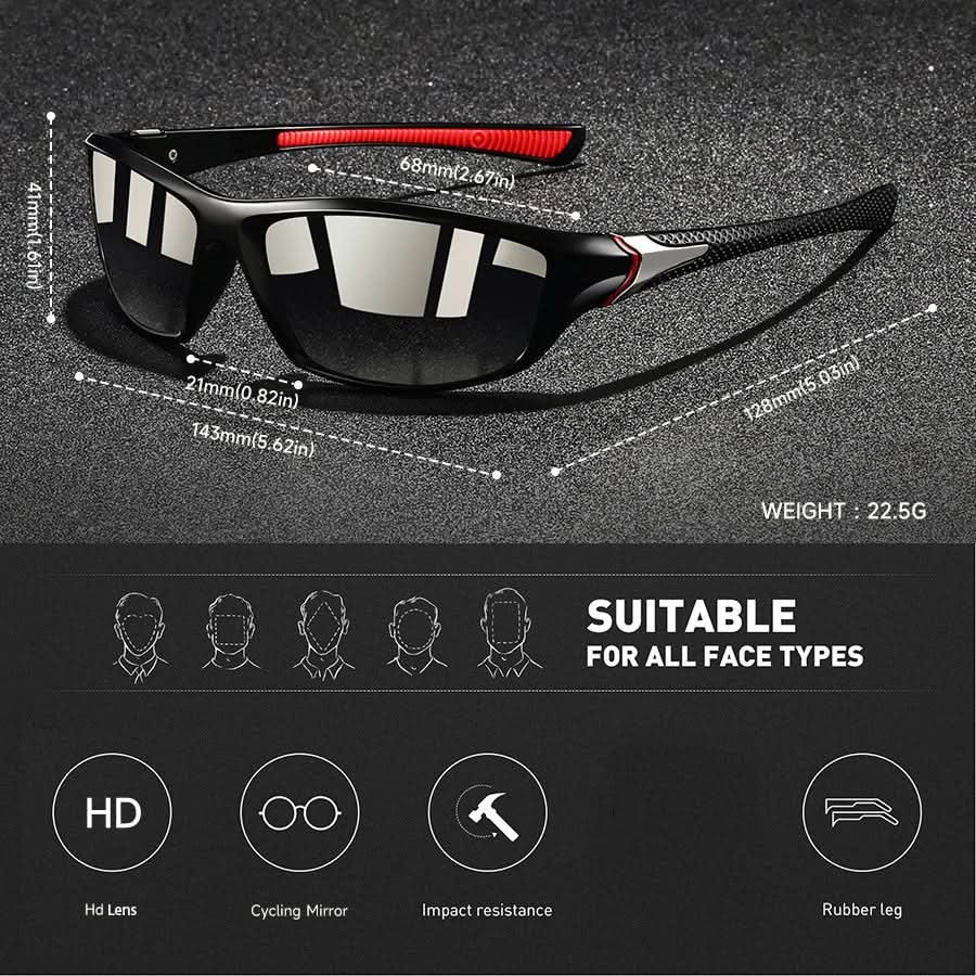 Glevato | Sports Sunglasses with Polarized Lenses & UV400 Protection
