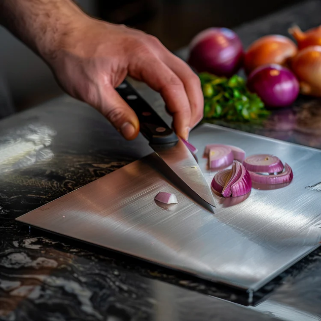 Glevato | Stainless Steel Cutting Board for Professionals & Home Cooks