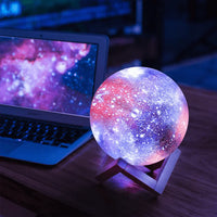 Glevato | Lampka nocna z motywem gwiazd | Sterowanie dotykowe, ładowalna