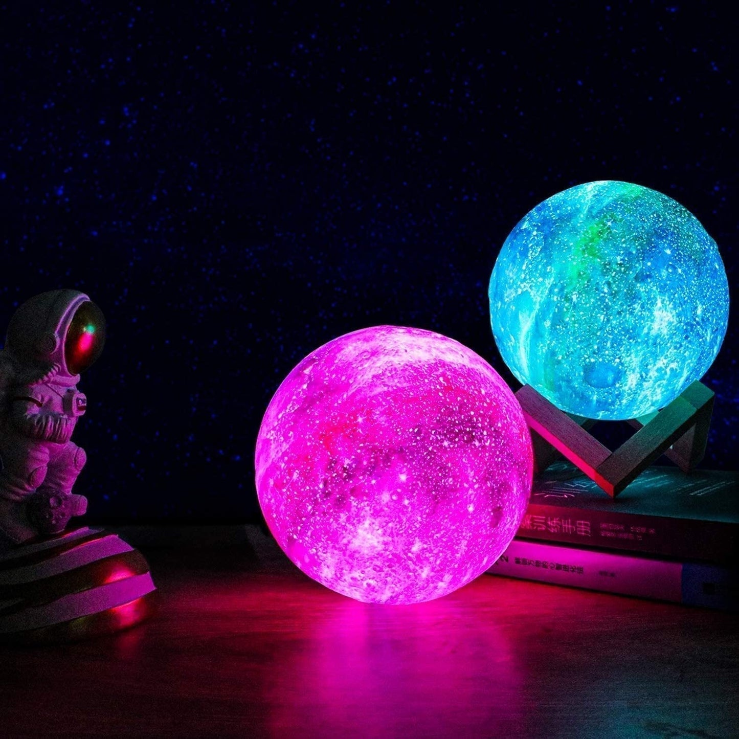 Glevato | Star Pattern Night Light | Touch Control, Rechargeable