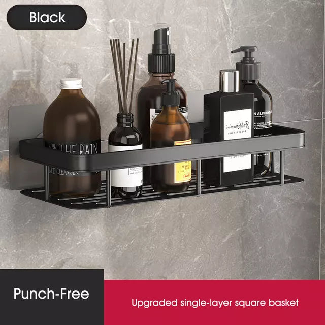 Glevato | Stylish and Practical No-Drill Shower Corner Shelf – Space-Saving Bathroom Storage Rack